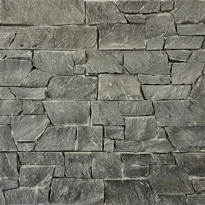 Z-klädd naturstenspanelfaner svart kalksten JRN-052